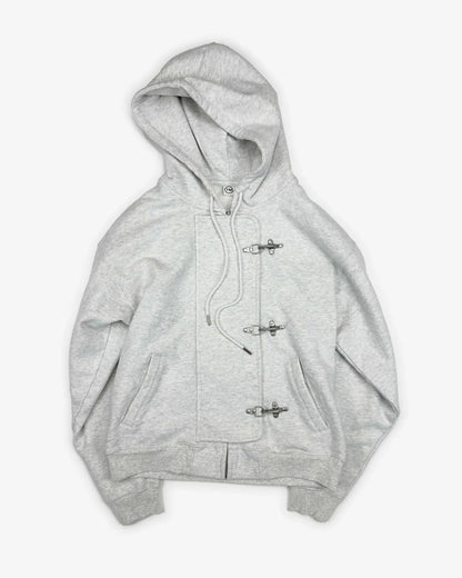 Y2K American Vintage Washed Streetwear Hoodie Women Hook Clasp Zip Up Drawstring Loose Winter Outerwear Casual Daily Wear 2026
