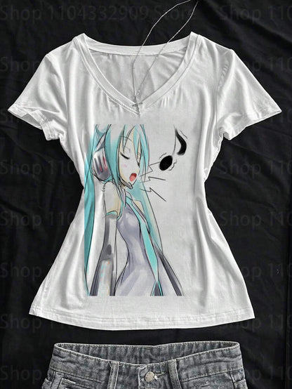 Emo Star Girl Y2k Tops Woman Clothing 90s Vintage Clothes for Women Gothic T-shirt Women's Cropped Graphic Tees Y2k Top Kpop