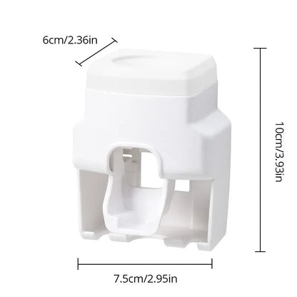 Automatic Toothpaste Dispenser  Toothbrush Holder - Wall Mount Squeezer for Bathroom - ZOOMNSTORE