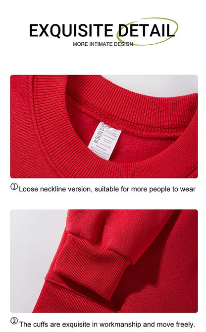 Simple autumn women's hoodie, casual fleece long sleeved warm full set women's pullover