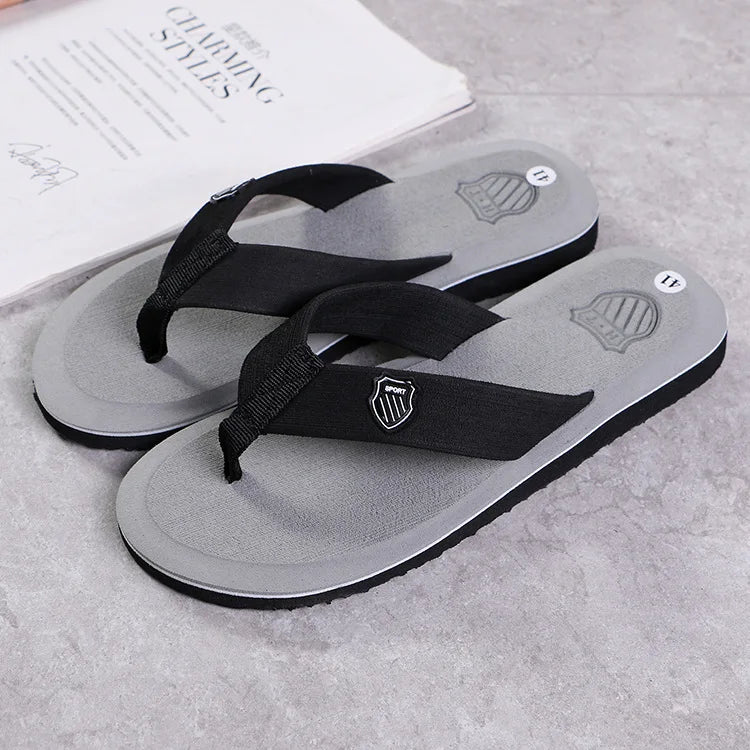 Mens Casual Flip Flops - Non-Slip Summer Beach Sandals