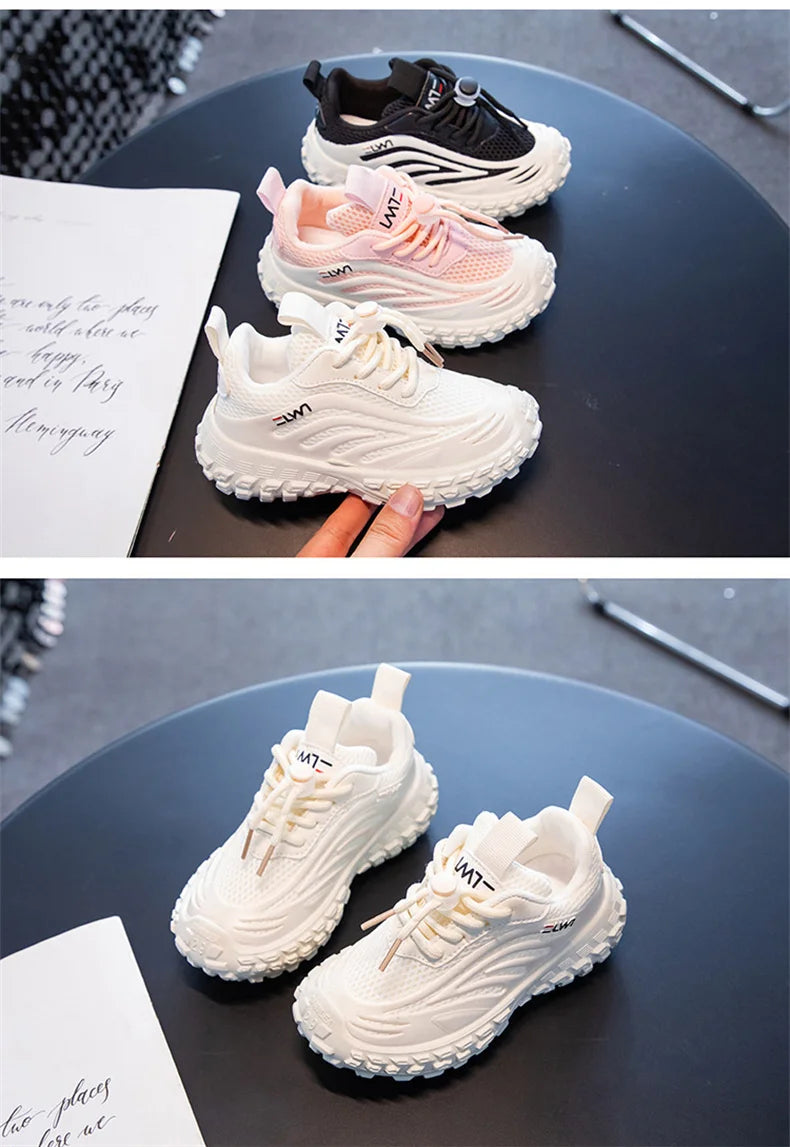 Children Sneakers - Lightweight Kids Casual Shoes With Breathable Mesh Fabric & Rubber Sole