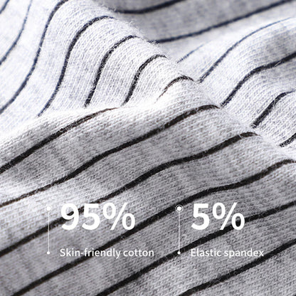Mens Antibacterial Cotton Boxer Briefs - 3 Pack Striped  Printed Sizes L-5XL