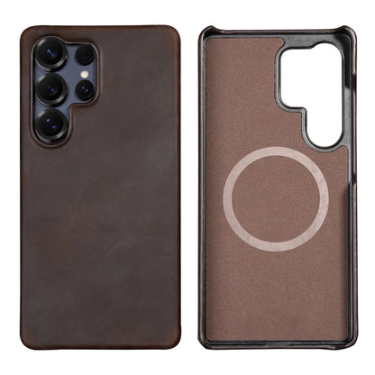 Samsung Leather Phone Case – Genuine Cowhide Magnetic Phone Cover for S24 S25 Ultra