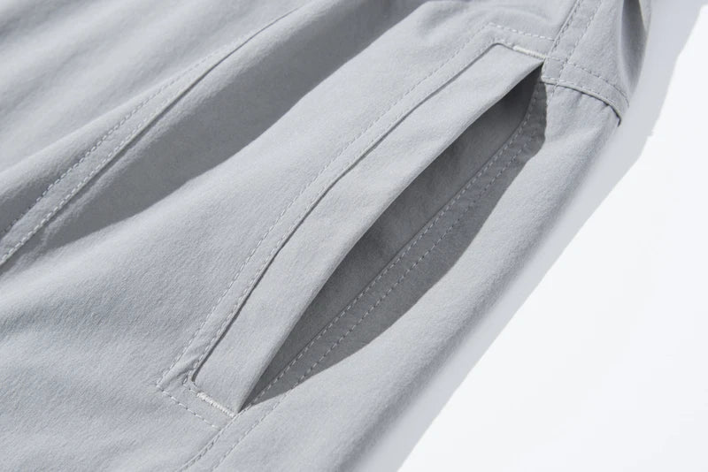 NUONEKO New Elastic Mens Hiking Pants Outdoor Sport Summer Quick Dry Waterproof Detachable Camping Trekking Climbing Cargo Pants