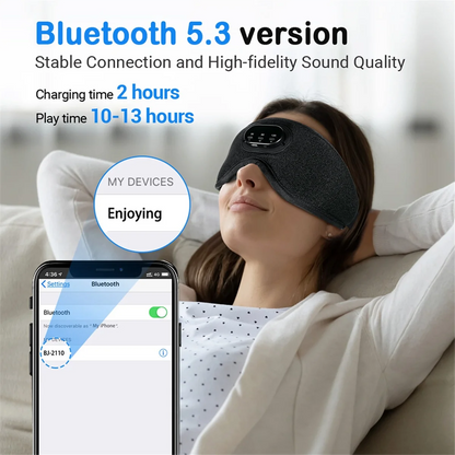 A20M 3D Bluetooth Sleeping Mask Headphones Eye Mask Comfortable Wireless Music Sleep Mask Noise Reduction Blackout Sleep Mask