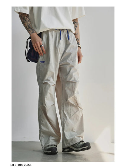 Lightweight Quick Dry Outdoor Work Trousers For Men Women Summer Casual Loose Straight Leg Long Pants Mountain Hiking Bottoms