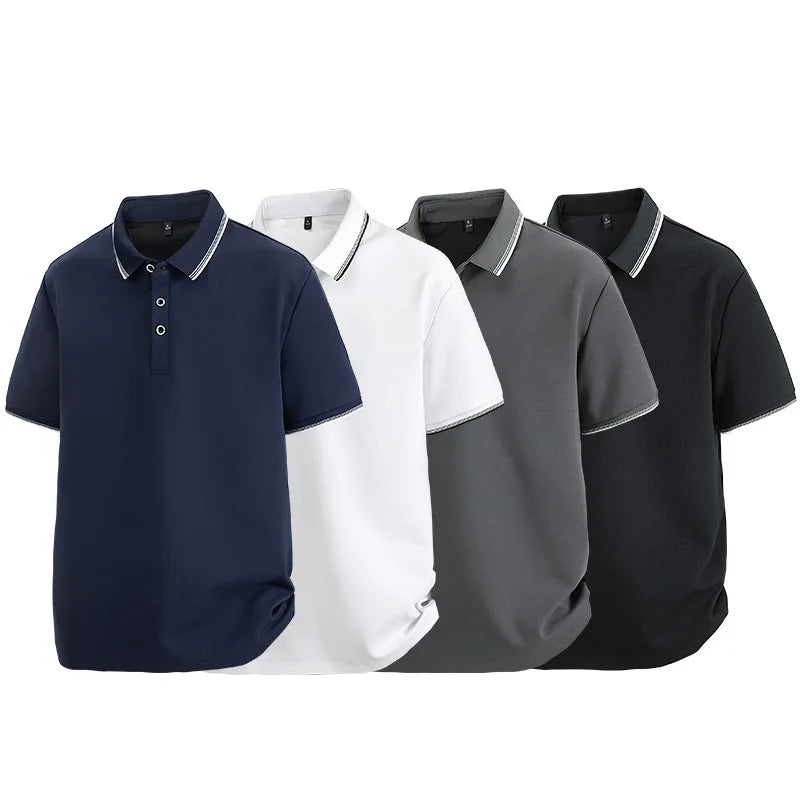 Oversized Men 7XL Polo Shirt 8XL 2026 Summer 95% Cotton Breathable Short Sleeve Collar Business Shirt Golf Man Top Clothes