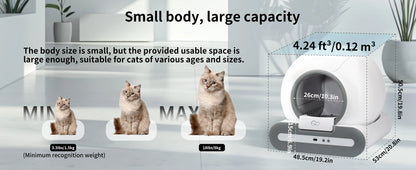 Automatic Self-Cleaning Cat Litter Box with App Control  Litter Mat for Large Cats - ZOOMNSTORE