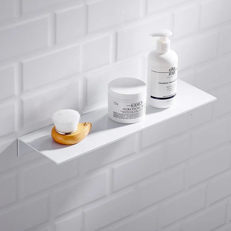 Modern Brushed Gold Bathroom Shelf - 30-50cm Wall Storage Rack
