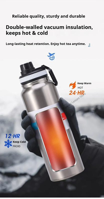 600/800/1000MLStainless Steel Thermos Bottle Car Thermal Cup Vacuum Flask Keeps Cold and Heat Thermal Mug Sports Insulated Cup