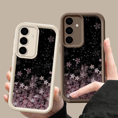 Cherry Blossom Silicone Case For Samsung Galaxy S25 Edge S26 S24 S23 Ultra S24 FE A57 A55 A37 A15 A16 A17 A35 A56 5G TPU Cover