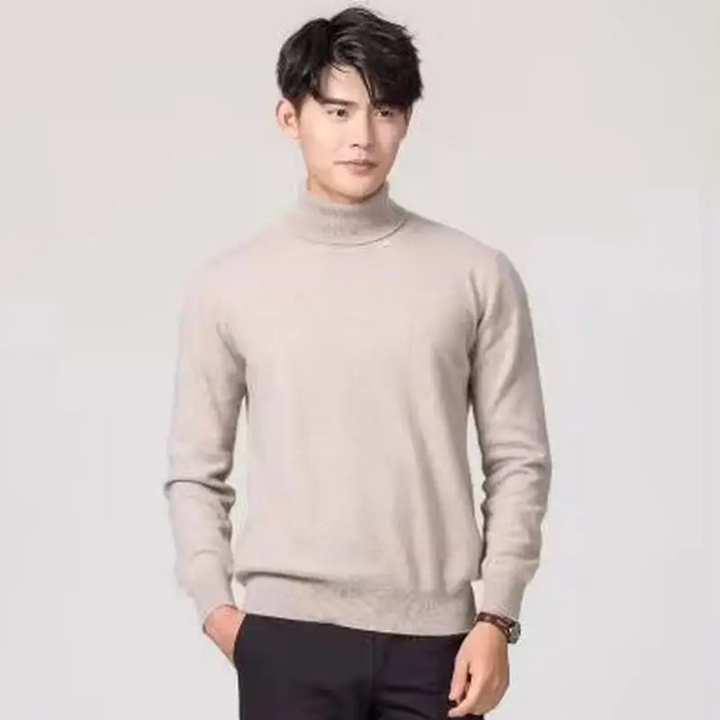 Cashmere Cotton Blend Turtleneck Men Jumper 2025 Autumn Winter Wram Clothes Vetement Homme Pull Homme Hiver Man Pullover Sweater