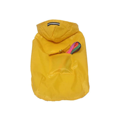 Dog Raincoat Waterproof Hoodie Jacket Rain Poncho Pet Rainwear Clothes with Reflective Stripe for All Sizes Big Puppies