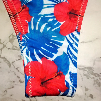 Sexy Floral Print Brazilian Bikini Bottom Women's Swimwear High Waisted New V Thong Swimsuit Bathing Suit Women Swimwear Women