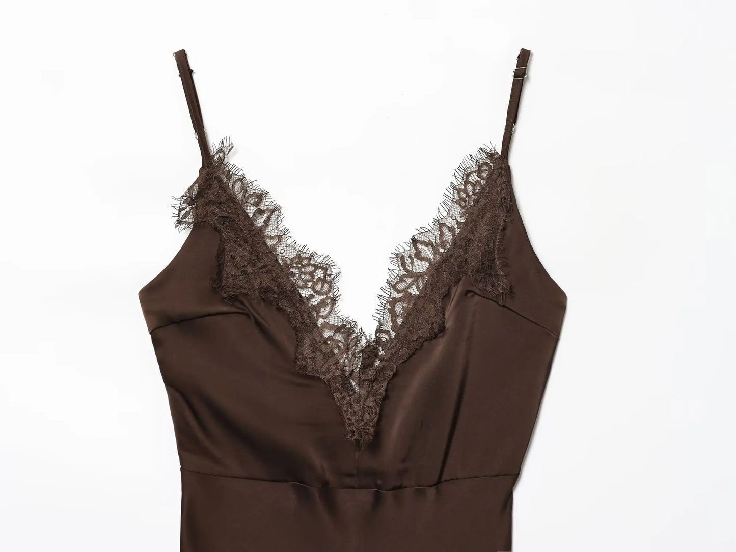 Women Lace Cami Dress - Sleeveless V Neck Mini Summer Dress | Slim Fit Polyester