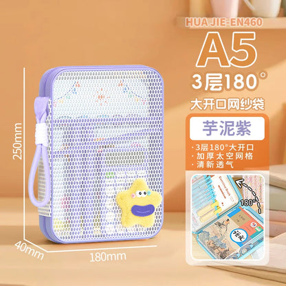 Zipper Document Bag | Portable File Bag with Multi-Layer Compartments, Large Capacity Organizer