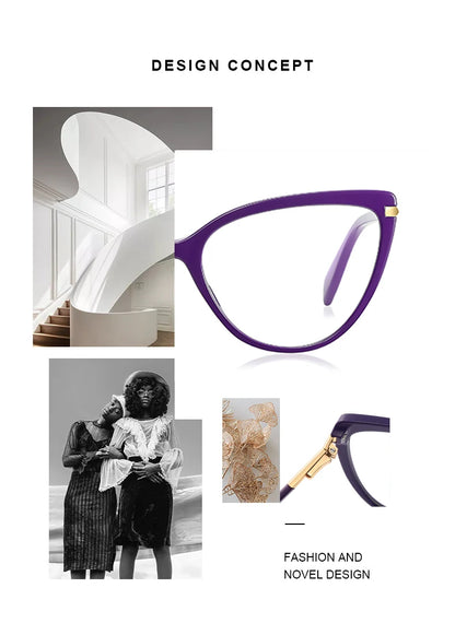 Luxury Cat Eye Glasses – Versatile Reading Glasses Women with Anti Blue Light Lenses