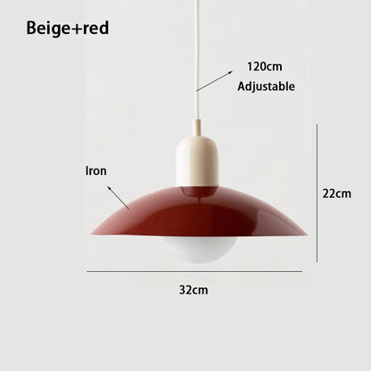 Modern Pendant Lights – Dining Room Chandeliers With Green Iron Lampshade & LED Bulbs