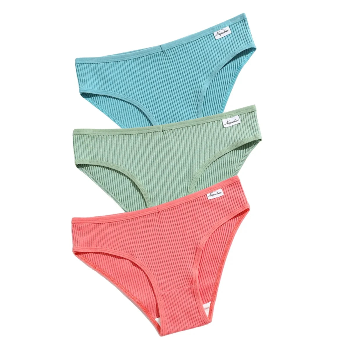 3Pcs/Set Cotton Panties Women Solid Color Soft Breathable Briefs Female Underpants Comfort Stretch Sexy Lingerie S-XL