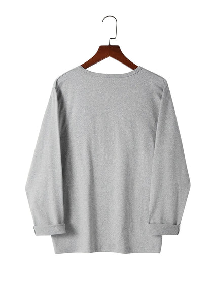 Women's Spring and Autumn 100% Cotton Fashion Casual Loose You Are Enough Printed Round Neck Long Sleeve T-shirt Top