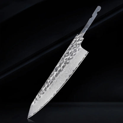 Damascus Steel VG10 Chef Knife Blank - Hand Forged Kitchen Knife Making Tool