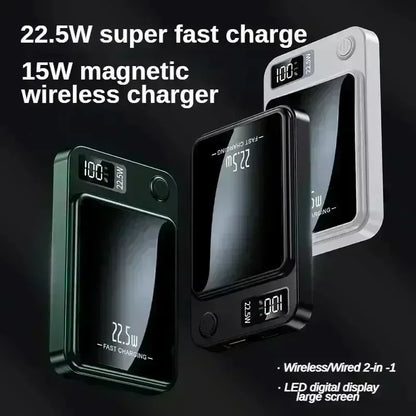 Lenovo Magnetic Wireless Power Bank 500000mAh PD22.5W Large Capacity Fast Charging External Battery For iPhone Huawei Samsung
