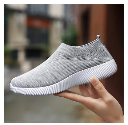 Women Vulcanized Shoes High Quality Women Sneakers Slip On Flats Shoes Women Loafers Plus Size 43 Walking Flat