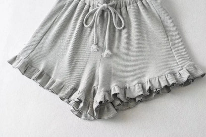 Women's Ruffled Shorts – Y2K High-Waist Loose Summer Shorts