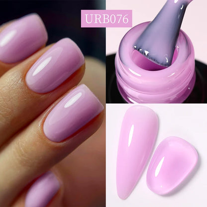 Nude Crystal Rubber Base Gel - 7ml Semi-Permanent Soak Off UV LED Nail Varnish
