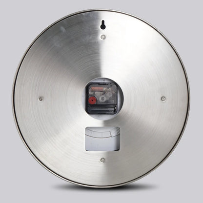 Luxury Metal Wall Clock - Modern 34cm Luminescent Home Decor