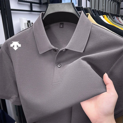 Mercerized Cotton100% Men's Summer Luxury Brand Short Sleeves Polo Shirt 25 Colors Choose From T-Shirt Business Leisure Men Top