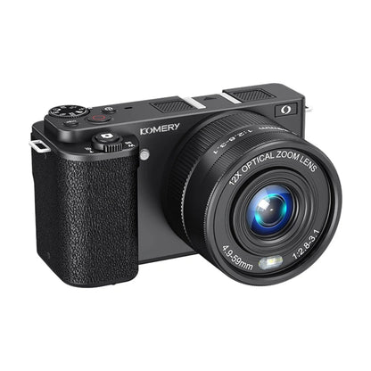 4K Digital Camera - 12X Optical Zoom Flip Screen Selfie Vlog Camcorder With Microphone
