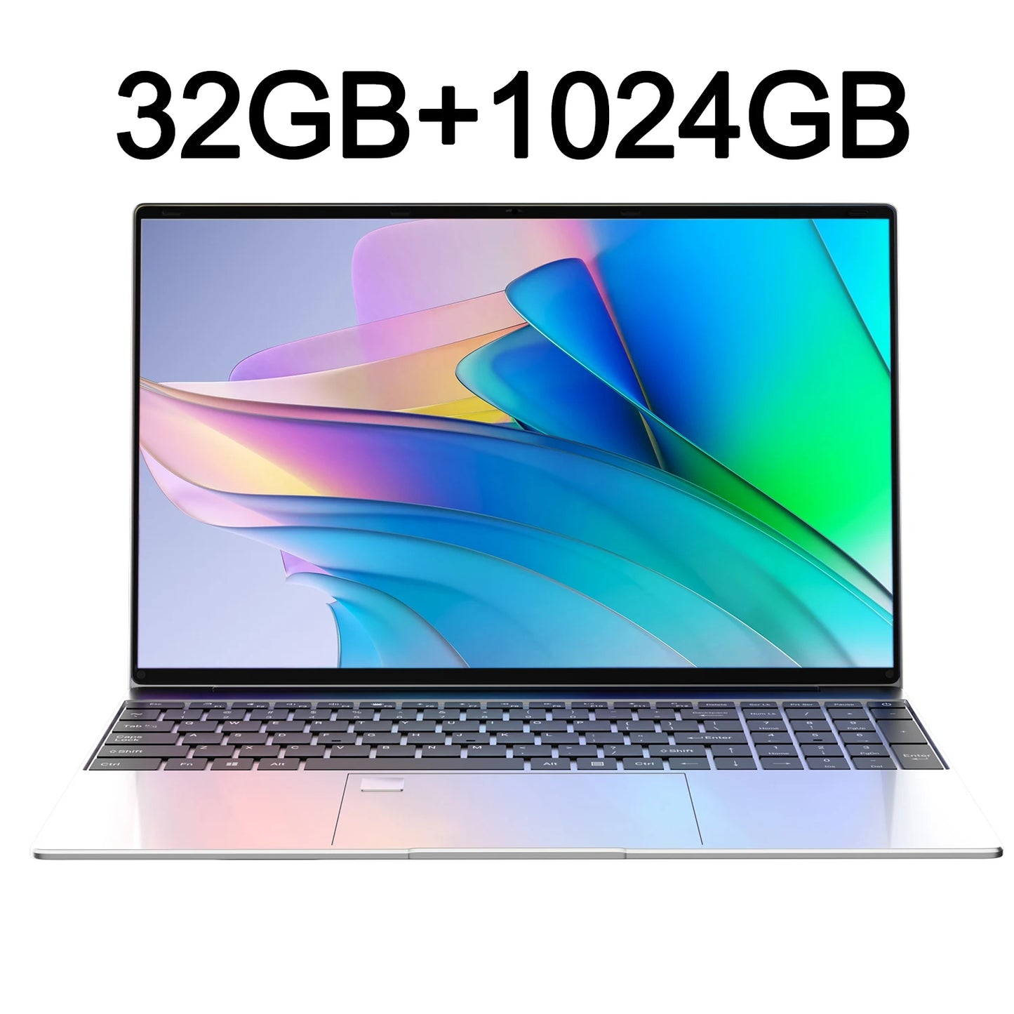 15.6 Inch Portable Laptop - Intel 6500Y Slim Gaming Notebook with 32GB RAM, 2TB SSD, Windows 11