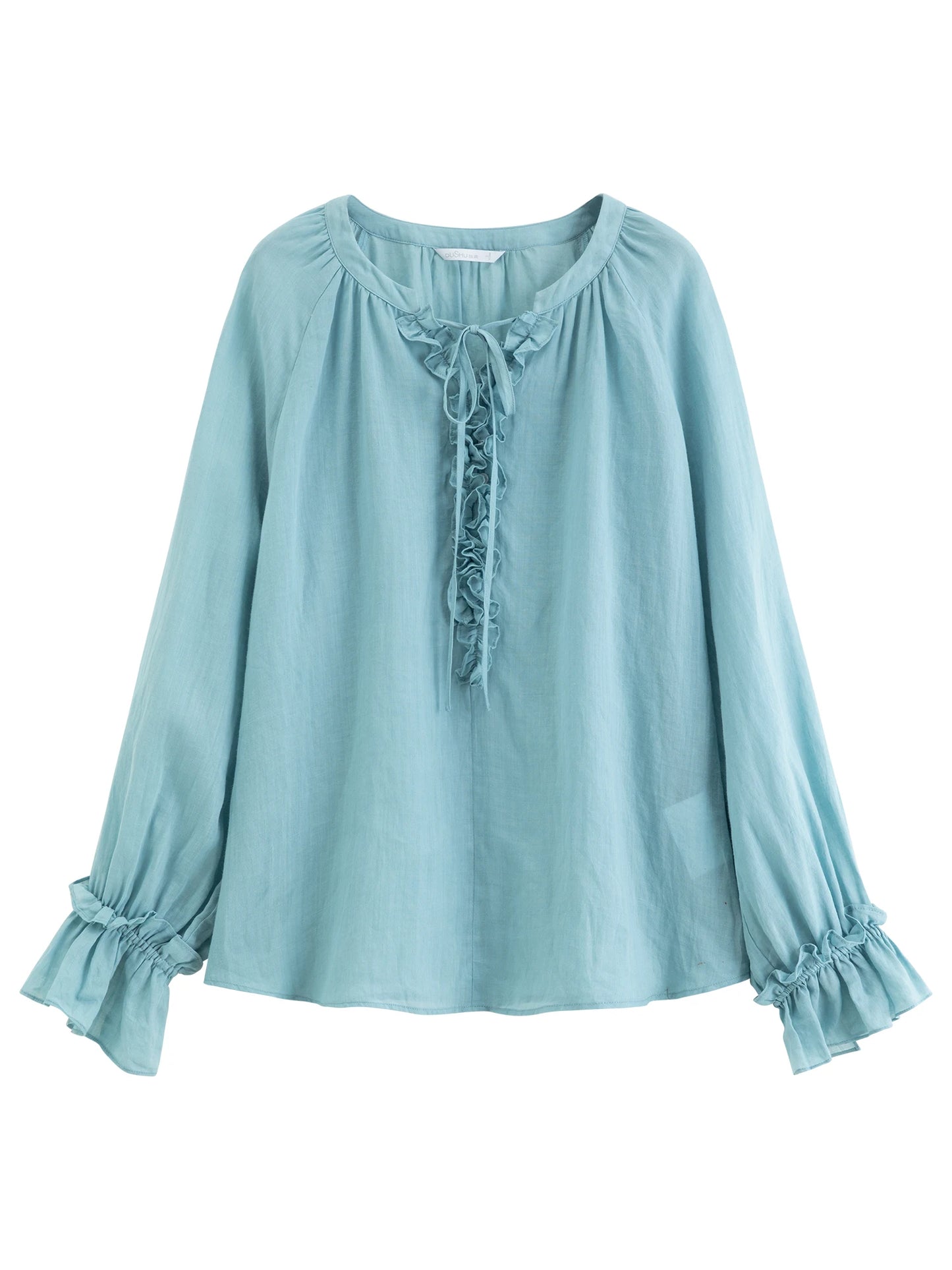 DUSHU 【Breathable Series】Summer Women's Linen Shirt Skirt Set Relaxed Fit Effortless Style Vacation Summer Getaways