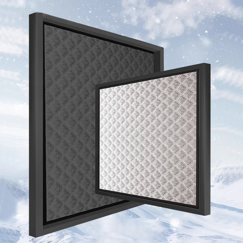 Waterproof Cotton Curtains - Windproof Window Drapes | Thermal Insulation & Frost Resistant Film