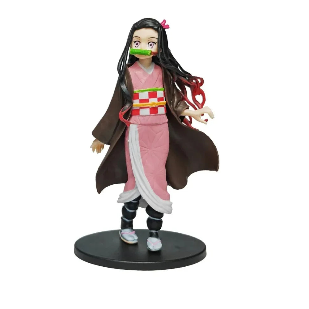 Anime Figure Demon Slayer Figures Kimetsu No Yaiba Doll Tanjiro Nezuko Zenitsu Figurine Inosuke Warrior Action Figure Model Toys