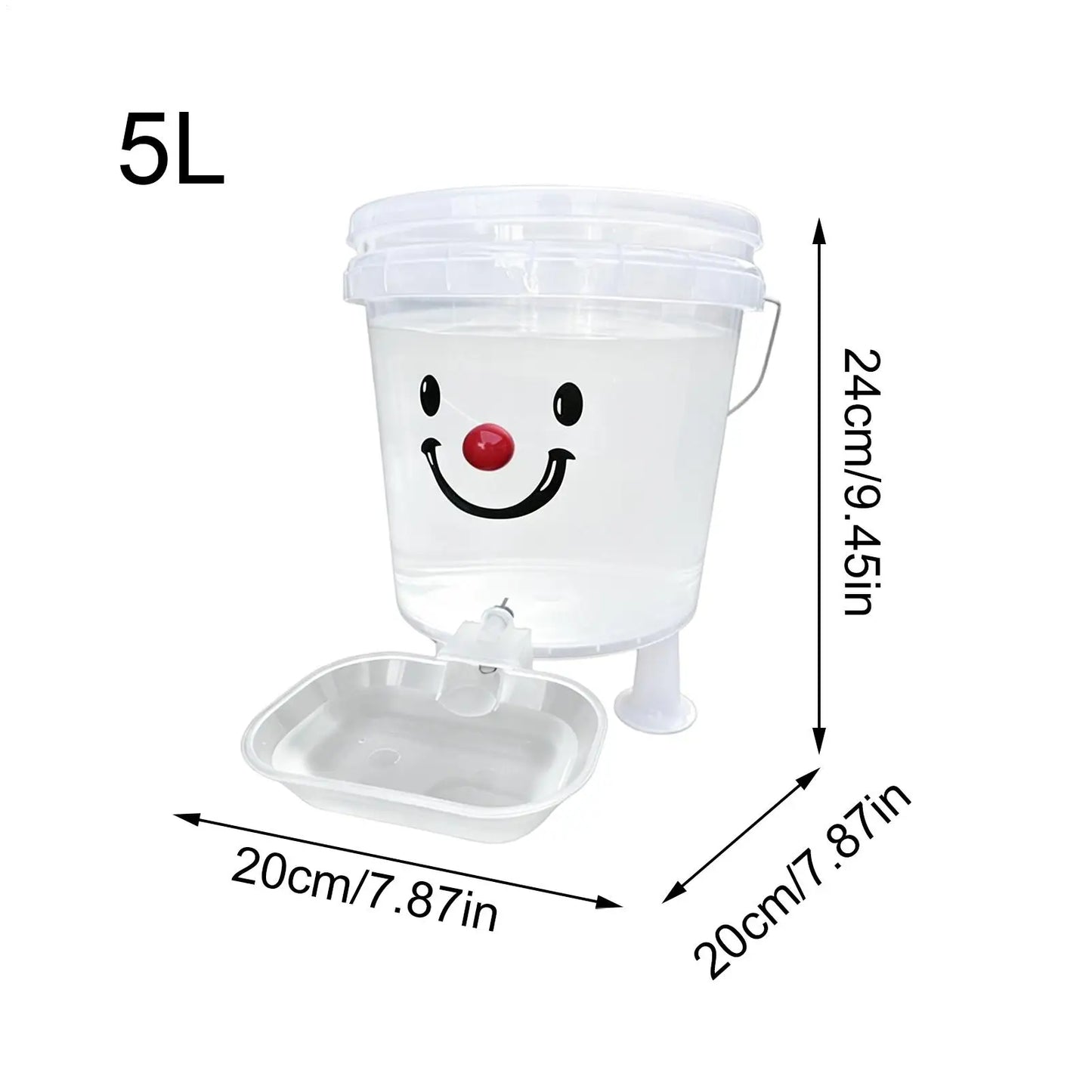 Automatic Dog Water Dispenser Large Capacity Leakproof Visual Bowl for Puppy Pets Indoor Outdoor Dorm Travel Home