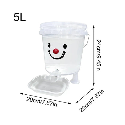 Automatic Dog Water Dispenser Large Capacity Leakproof Visual Bowl for Puppy Pets Indoor Outdoor Dorm Travel Home