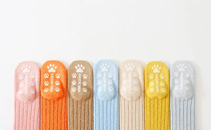 Kids Socks Thick Cold Winter Socks Super Warm Baby Snow Socks Christmas Gifts Coral Fleece Silicone Non-slip Floor Socks