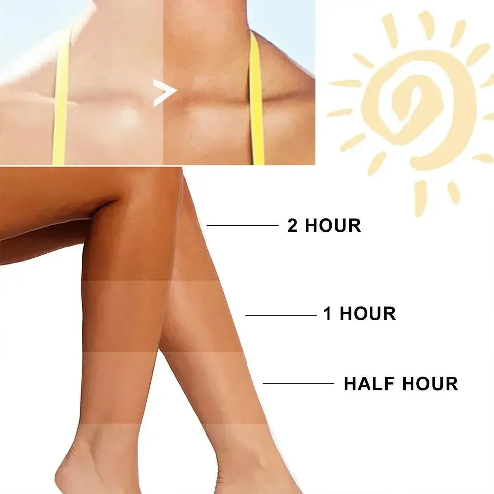 Tanning Cream Face Body Long Lasting Bronzer Skin Tanner Suntan Protect Radiation Nourishing Natural Self-Tanning Lotion