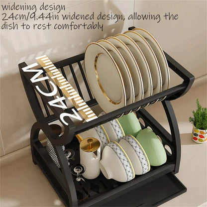 Kitchen Storage Rack – Multi Functional Rack With Dish Plate Organizer & Drainage