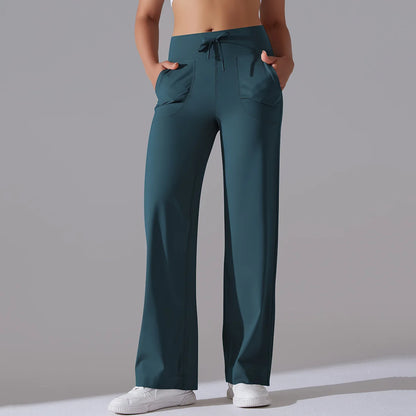 Yoga Straight Leg Sweatpant Straight Leg Women's Loose Tracksuit Pants Wide Leg Outdoor Gym Runing Casual Tracksuit Pants