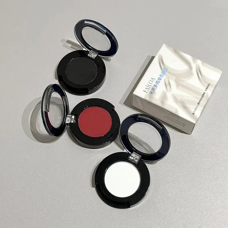 Punk Smoky Red Black Eye Shadow Palette Waterproof Gothic Matte Blue Eyeshadow Tray Women Halloween Eye Pigments Makeup Palette