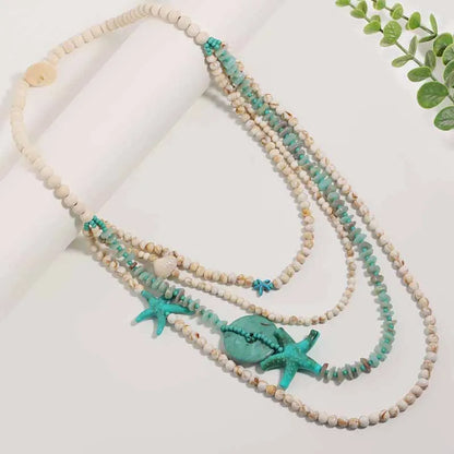 Boho Multi-Layer Long Necklace – Handmade Statement Necklace