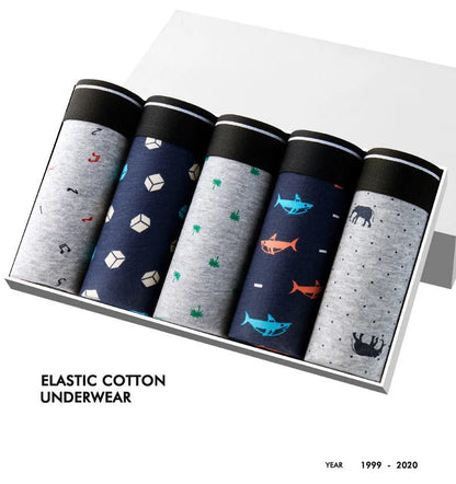 Men Boxer Cotton Boxers Underwear Men Underpants Male Home Brand Man Panties Breathbale U Convex Pouch Comfort Shorts XL-4XL