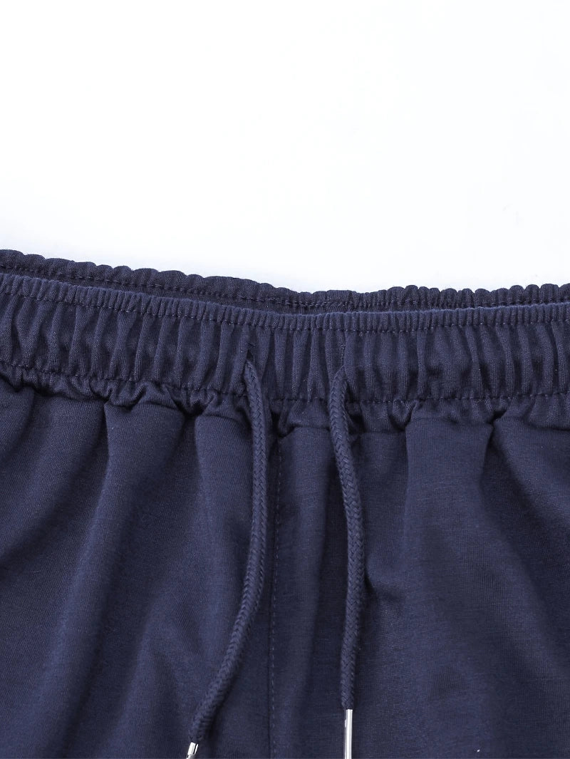 Men'S Summer New Loose-Fit Casual Sports Shorts, Gym Shorts with An Elastic Waistband - Adjustable Drawstring for Comfort,