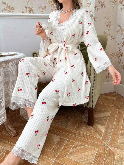 Romantic Nightwear Ladies Pajamas New Products Dress Nightie Woman Night Set 3 Piece Sexy Clothes Women Sleep Women's Peignoirs