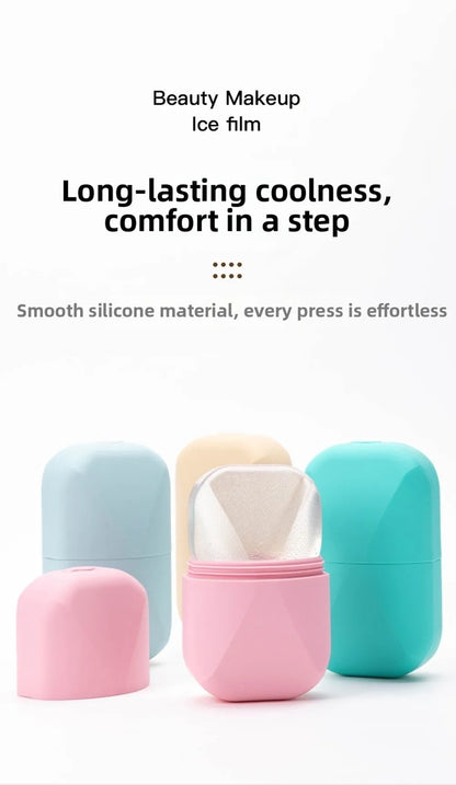 Portable Silicone Ice Roller for Face Beauty Skin Care Tools Face Lifting Facial Massager Reusable Ice Cube Trays Eyes and Neck