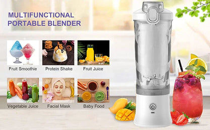 Portable 600ML Blender - USB Rechargeable Mini Juicer for Smoothies